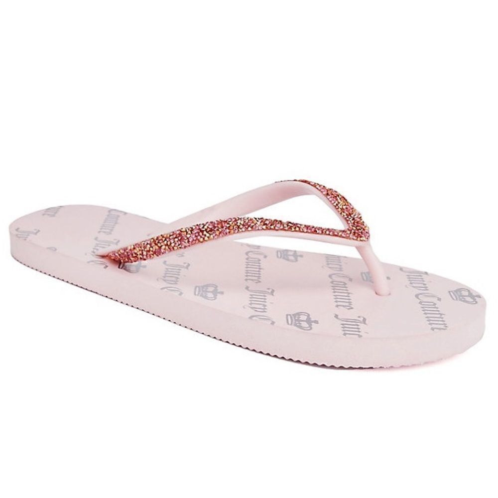 Juicy Couture Blush Pink Flip Flops